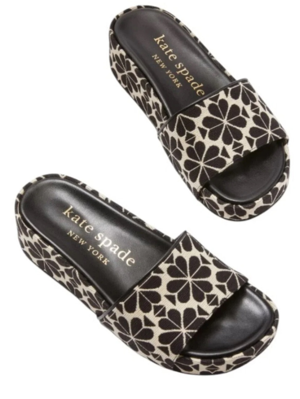 Kate Spade Breeze Flower Power Tapestry Platform Sandals Brown Size 7